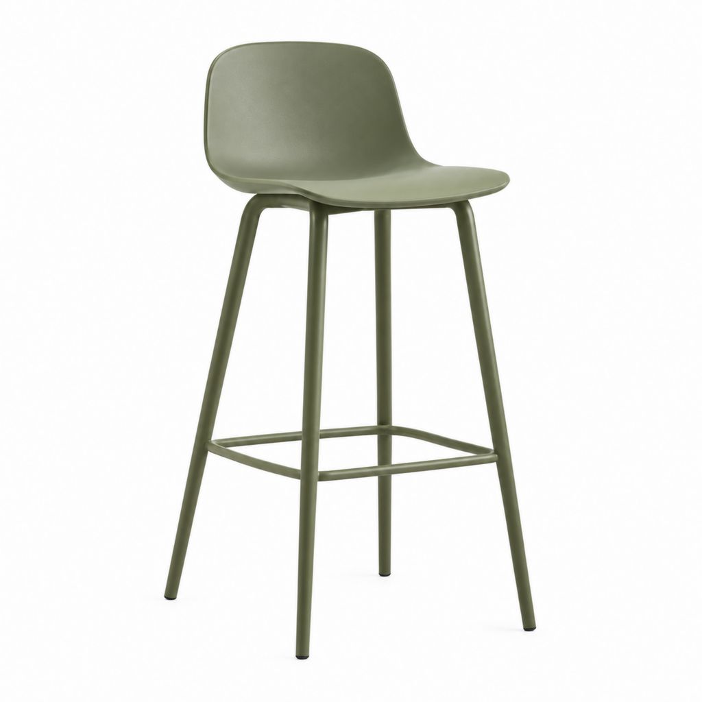 Barhocker Grün PP-Kunststoff Stahlgestell 48 x 52 x 96 cm Sitzhöhe 75 cm