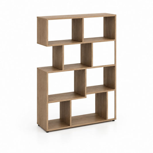 Bücherregal Raumteiler Braun aus melaminbeschichteter Spanplatte 80 x 30 x 160 cm