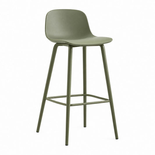 Barhocker Grün PP-Kunststoff Stahlgestell 48 x 52 x 96 cm Sitzhöhe 75 cm